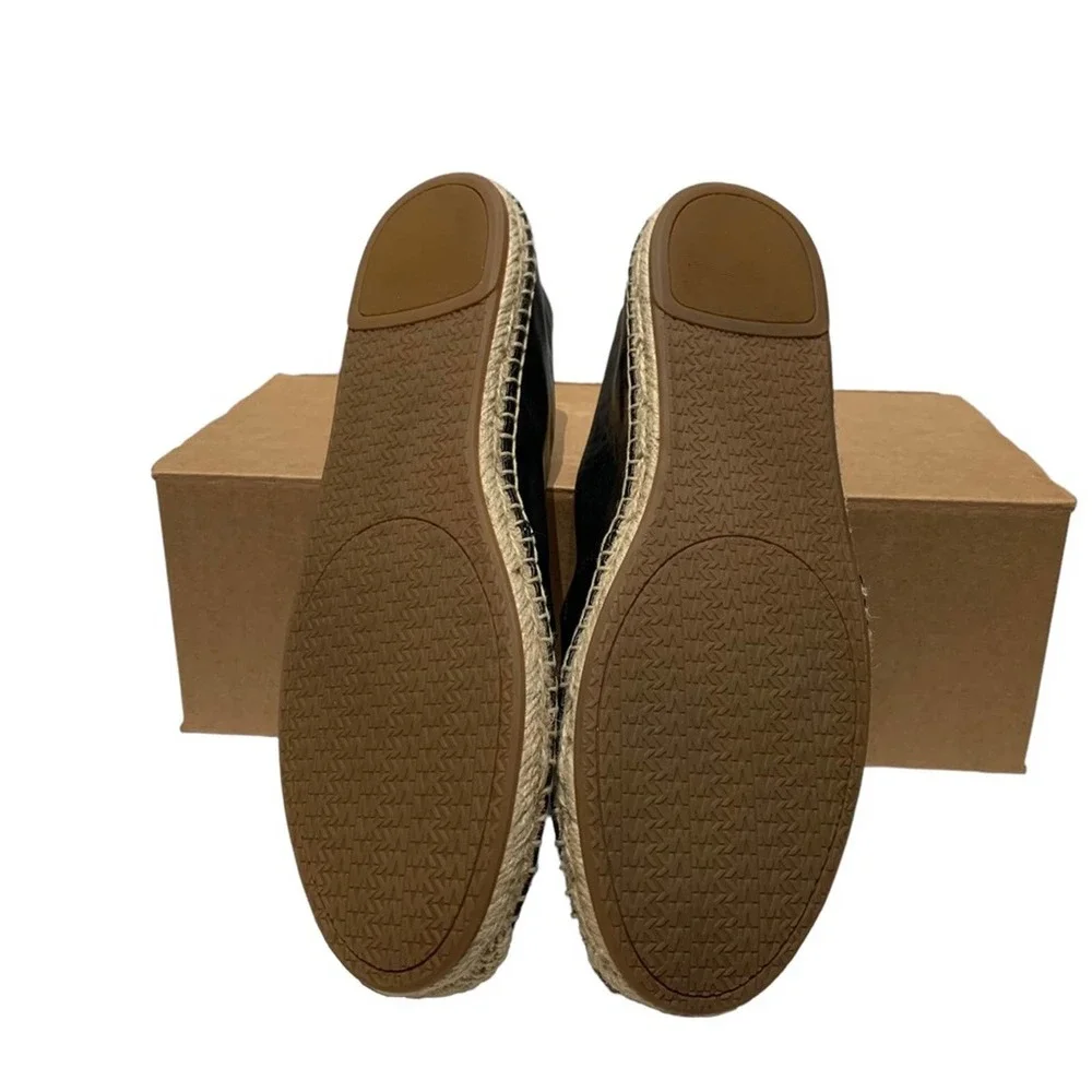 Michael Kors - Lola Espadrille, EUC, size 9.5, black with white flowers